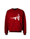 Bay Bridge Cutout Design Adult Dark Sweatshirt by TooLoud-Sweatshirts-TooLoud-Deep-Red-Small-Davson Sales