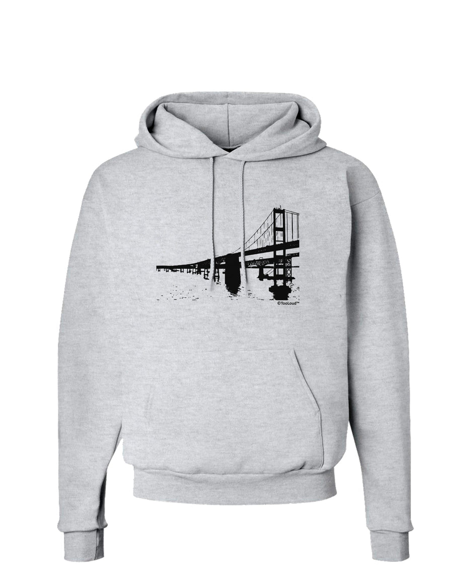 Bay Bridge Cutout Design Hoodie Sweatshirt by TooLoud-Hoodie-TooLoud-White-Small-Davson Sales