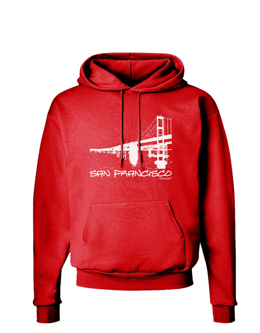 Bay Bridge Cutout Design - San Francisco Dark Hoodie Sweatshirt by TooLoud-Hoodie-TooLoud-Black-Small-Davson Sales