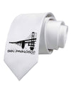 Bay Bridge Cutout Design - San Francisco Printed White Necktie by TooLoud