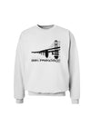 Bay Bridge Cutout Design - San Francisco Sweatshirt by TooLoud-Sweatshirts-TooLoud-White-Small-Davson Sales