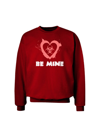 Be Mine - Bio Hazard Heart Adult Dark Sweatshirt by TooLoud-Sweatshirts-TooLoud-Deep-Red-Small-Davson Sales