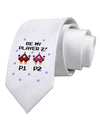 Be My Player 2 Printed White Necktie