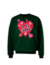 Be My Valentine Romantic Hearts Adult Dark Sweatshirt-Sweatshirts-TooLoud-Deep-Forest-Green-Small-Davson Sales