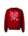 Be My Valentine Romantic Hearts Adult Dark Sweatshirt-Sweatshirts-TooLoud-Deep-Red-Small-Davson Sales