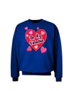 Be My Valentine Romantic Hearts Adult Dark Sweatshirt-Sweatshirts-TooLoud-Deep-Royal-Blue-Small-Davson Sales