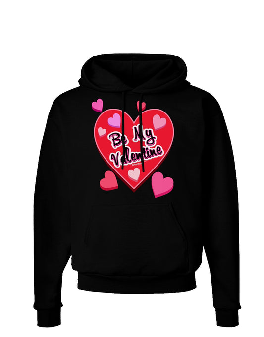 Be My Valentine Romantic Hearts Dark Hoodie Sweatshirt-Hoodie-TooLoud-Black-Small-Davson Sales