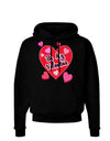 Be My Valentine Romantic Hearts Dark Hoodie Sweatshirt-Hoodie-TooLoud-Black-Small-Davson Sales