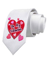 Be My Valentine Romantic Hearts Printed White Necktie