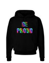 Be Proud Gay Pride - Rainbow Hearts Dark Hoodie Sweatshirt by TooLoud-Hoodie-TooLoud-Black-Small-Davson Sales