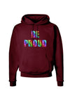 Be Proud Gay Pride - Rainbow Hearts Dark Hoodie Sweatshirt by TooLoud-Hoodie-TooLoud-Maroon-Small-Davson Sales