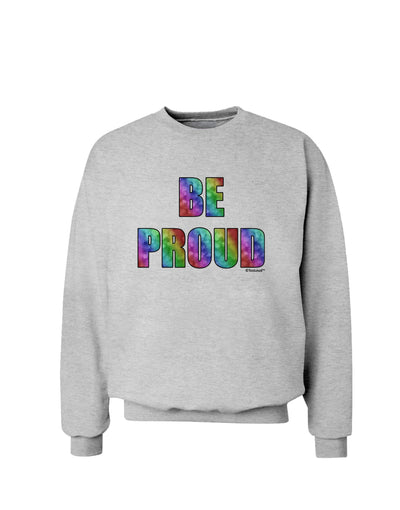 Be Proud Gay Pride - Rainbow Hearts Sweatshirt by TooLoud-Sweatshirts-TooLoud-AshGray-Small-Davson Sales