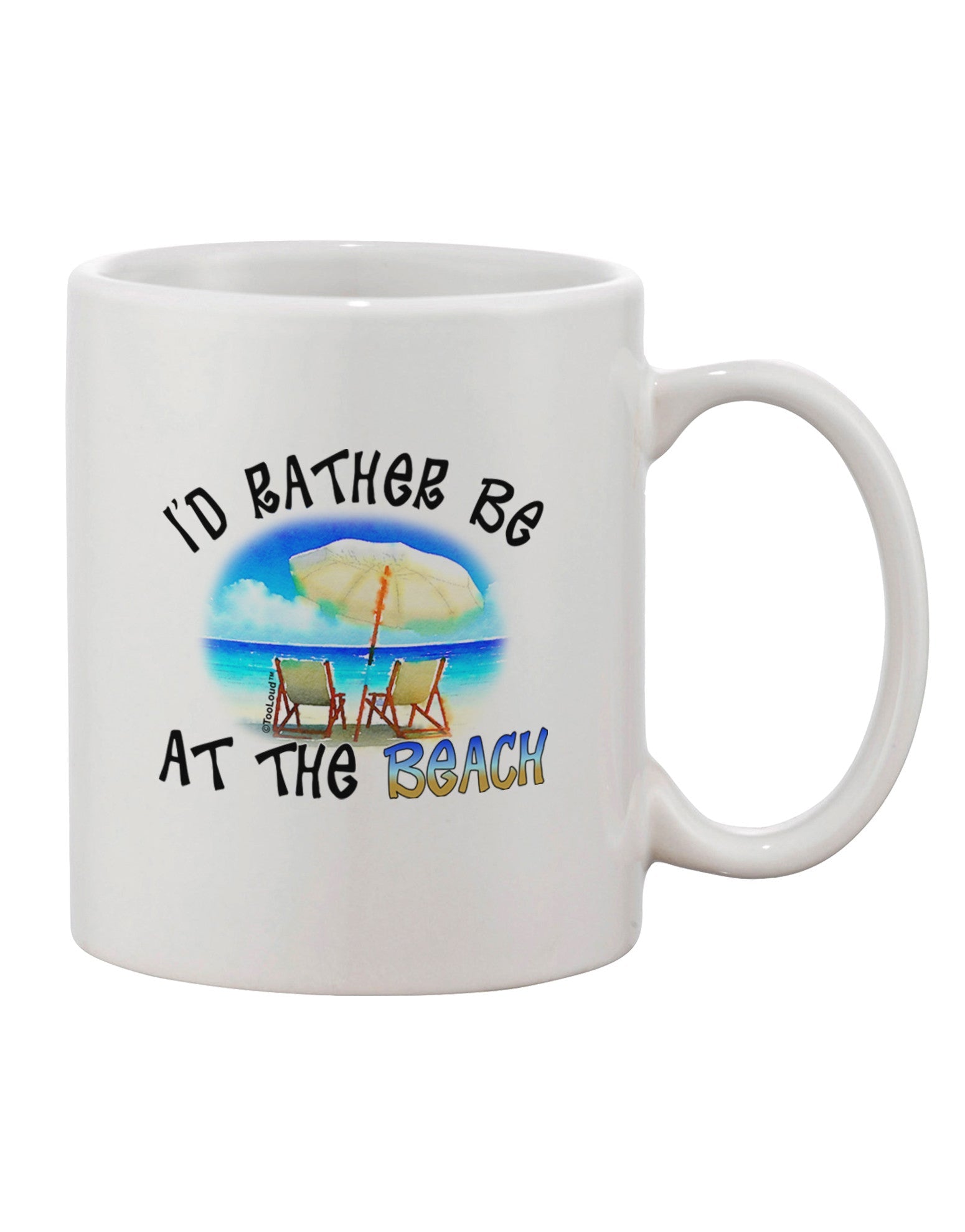 Beach Lover's Paradise - 11 oz Coffee Mug TooLoud-11 OZ Coffee Mug-TooLoud-White-Davson Sales