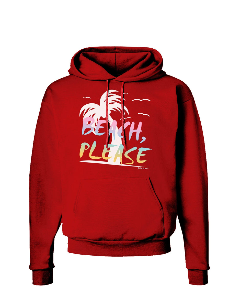 Beach Please - Summer Colors with Palm Trees Dark Hoodie Sweatshirt-Hoodie-TooLoud-Black-Small-Davson Sales