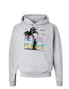 Beach Please - Summer Colors with Palm Trees Hoodie Sweatshirt-Hoodie-TooLoud-AshGray-Small-Davson Sales