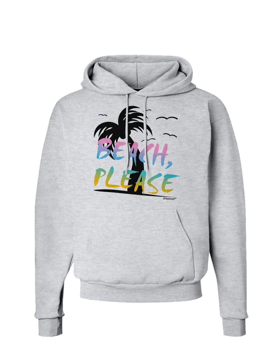 Beach Please - Summer Colors with Palm Trees Hoodie Sweatshirt-Hoodie-TooLoud-White-Small-Davson Sales