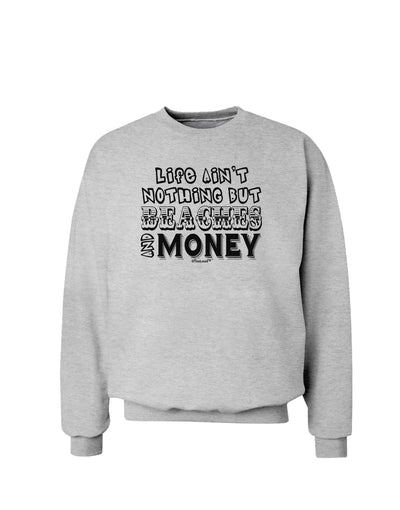 Beaches and Money Sweatshirt by TooLoud-Sweatshirts-TooLoud-AshGray-Small-Davson Sales