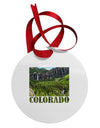 Beautiful Cliffs Colorado Circular Metal Ornament by TooLoud-Ornament-TooLoud-White-Davson Sales