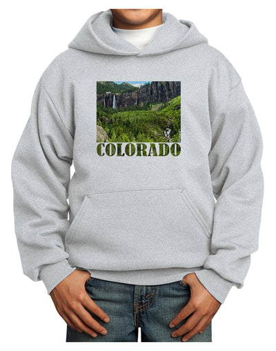 Beautiful Cliffs Colorado Youth Hoodie Pullover Sweatshirt by-Youth Hoodie-TooLoud-Ash-XS-Davson Sales