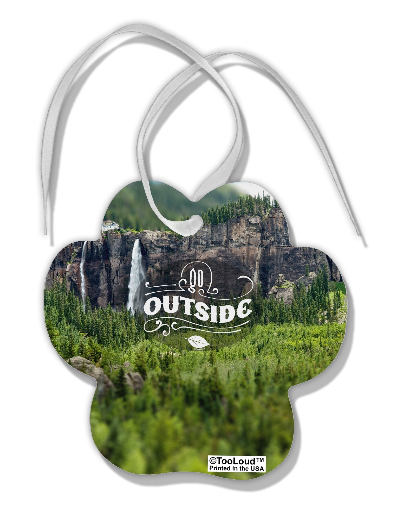 Beautiful Cliffs - Go Outside AOP Paw Print Shaped Ornament All Over Print by TooLoud-TooLoud-White-Davson Sales