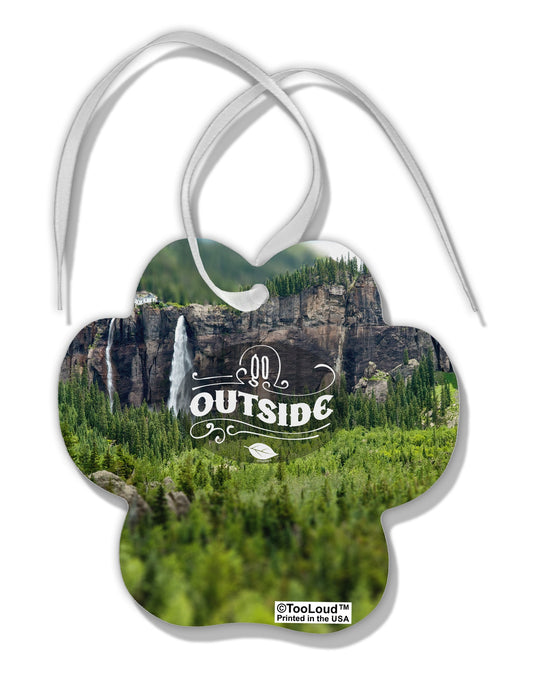 Beautiful Cliffs - Go Outside AOP Paw Print Shaped Ornament All Over Print by TooLoud-TooLoud-White-Davson Sales