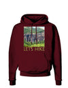 Beautiful Cliffs - Lets Hike Dark Hoodie Sweatshirt by-Hoodie-TooLoud-Maroon-Small-Davson Sales