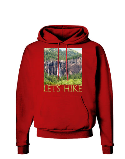 Beautiful Cliffs - Lets Hike Dark Hoodie Sweatshirt by-Hoodie-TooLoud-Red-Small-Davson Sales