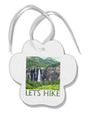 Beautiful Cliffs - Lets Hike Paw Print Shaped Ornament by TooLoud-Ornament-TooLoud-White-Davson Sales