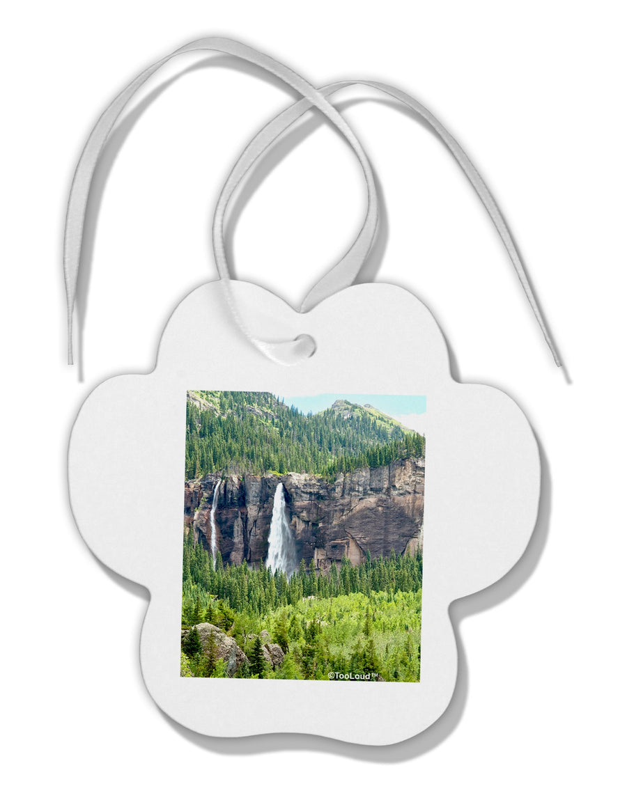 Beautiful Cliffs Nature Paw Print Shaped Ornament by TooLoud-Ornament-TooLoud-White-Davson Sales