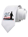 Because They Fought - Veterans Printed White Necktie