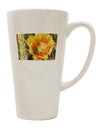 Bee Cactus 16 oz Conical Latte Coffee Mug - Expertly Crafted Drinkware TooLoud-Conical Latte Mug-TooLoud-White-Davson Sales