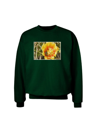 Bee Cactus Adult Dark Sweatshirt-Sweatshirt-TooLoud-Deep-Forest-Green-Small-Davson Sales