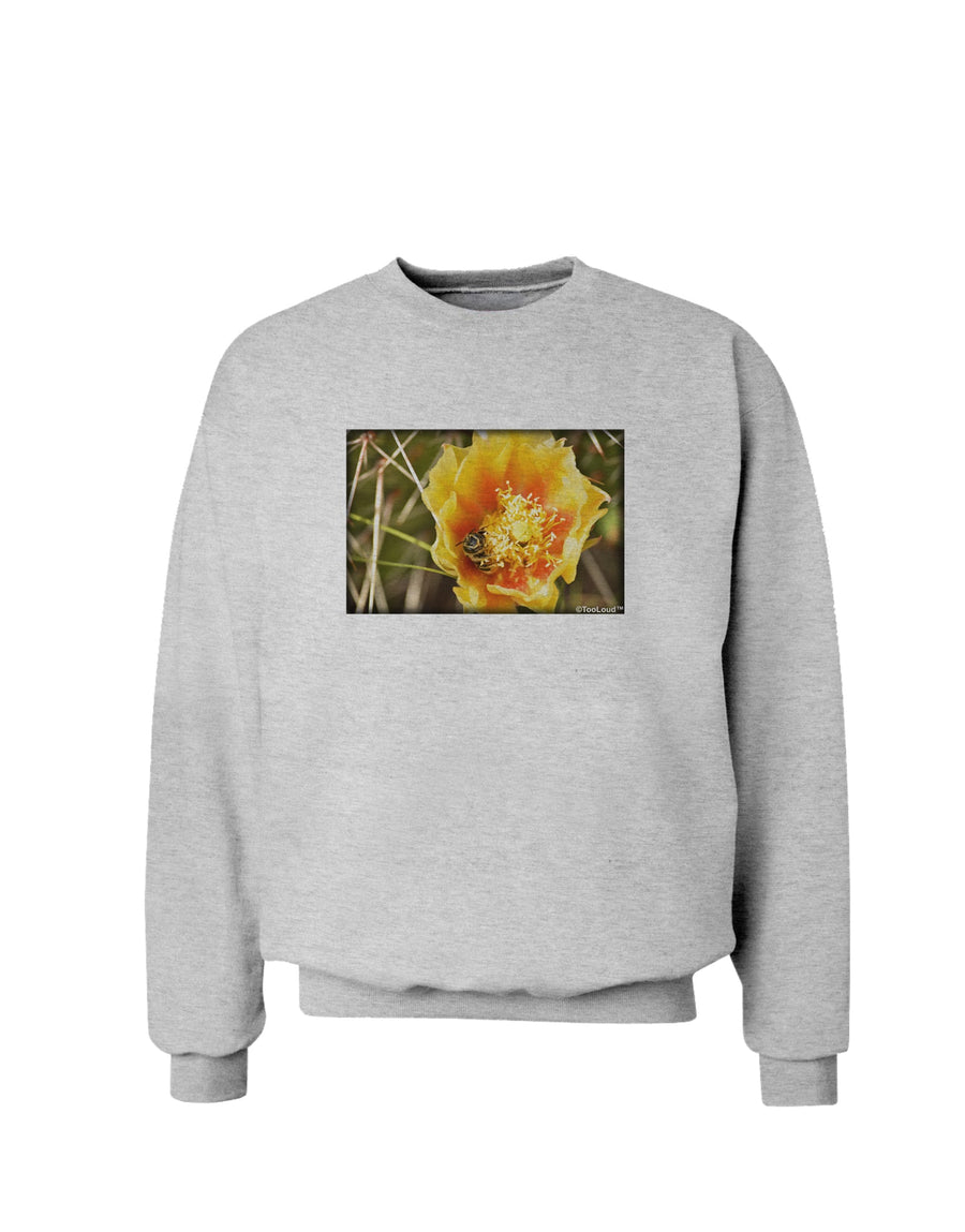 Bee Cactus Sweatshirt-Sweatshirt-TooLoud-White-Small-Davson Sales