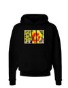 Bee Cactus Watercolor Dark Hoodie Sweatshirt-Hoodie-TooLoud-Black-Small-Davson Sales