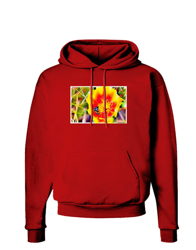 Bee Cactus Watercolor Dark Hoodie Sweatshirt-Hoodie-TooLoud-Red-Small-Davson Sales