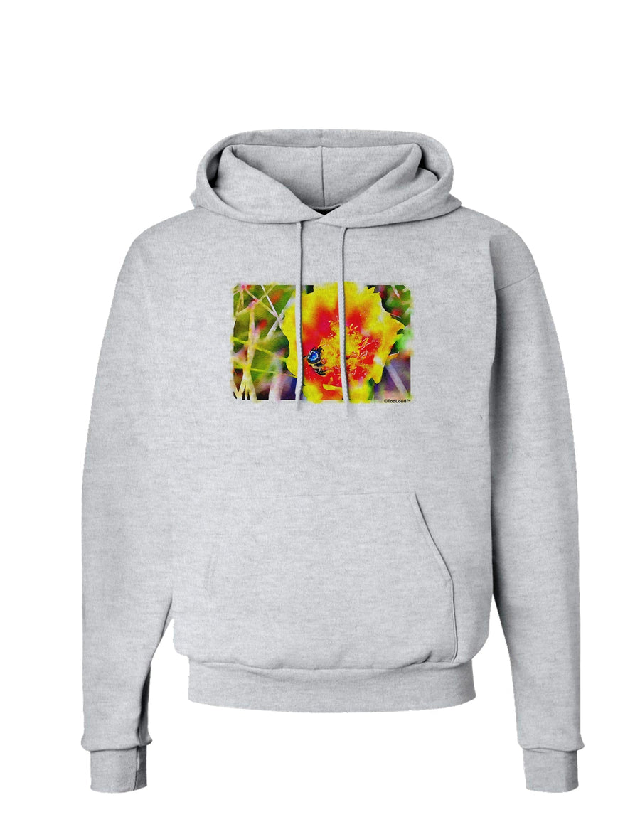 Bee Cactus Watercolor Hoodie Sweatshirt-Hoodie-TooLoud-White-Small-Davson Sales