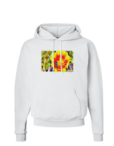 Bee Cactus Watercolor Hoodie Sweatshirt-Hoodie-TooLoud-White-Small-Davson Sales