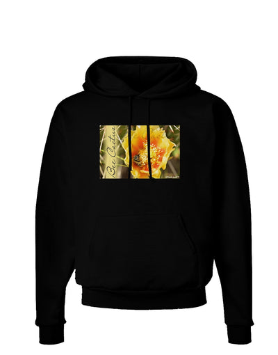 Bee Cactus with Text Dark Hoodie Sweatshirt-Hoodie-TooLoud-Black-Small-Davson Sales