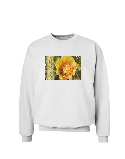 Bee Cactus with Text Sweatshirt-Sweatshirt-TooLoud-White-Small-Davson Sales