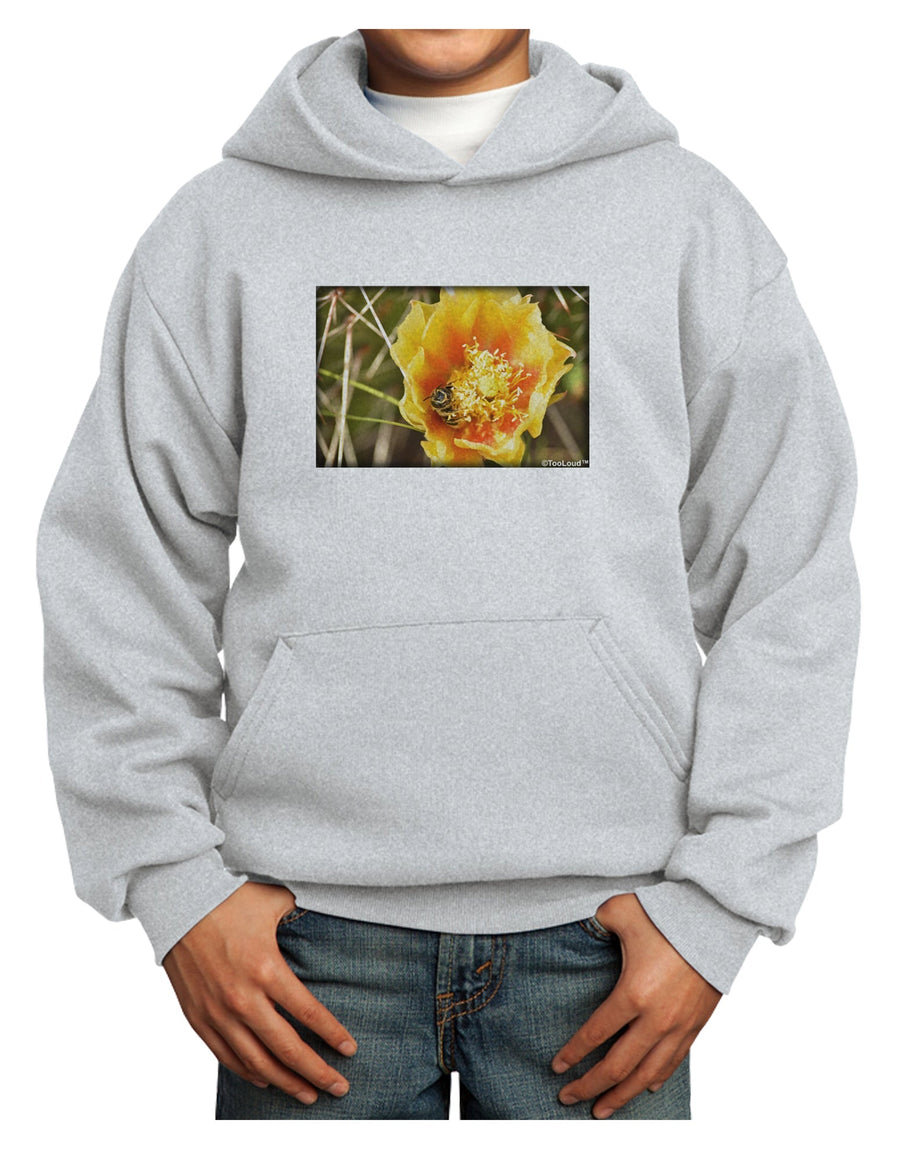 Bee Cactus Youth Hoodie Pullover Sweatshirt-Youth Hoodie-TooLoud-White-XS-Davson Sales