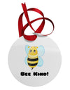 Bee Kind Circular Metal Ornament-Ornament-TooLoud-White-Davson Sales