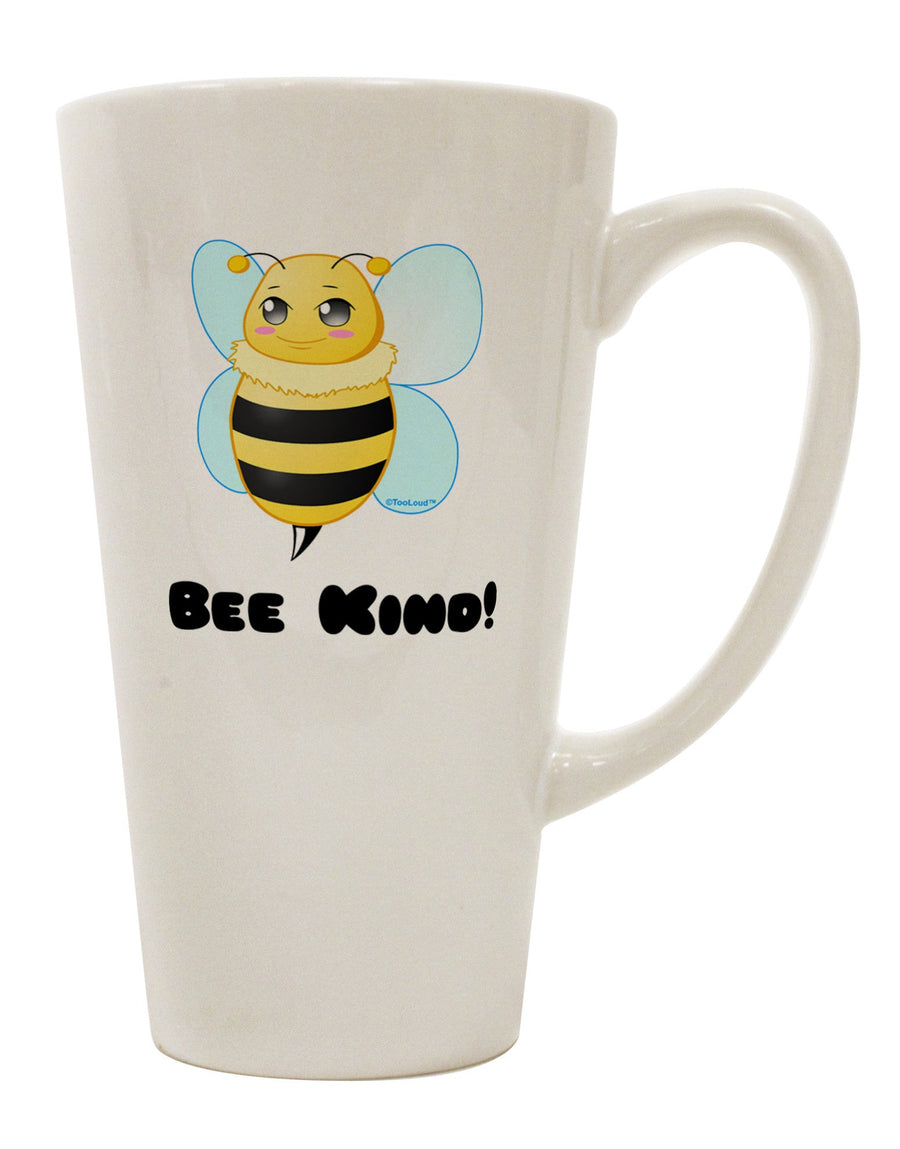 Bee Kind - Exquisite 16 Ounce Conical Latte Coffee Mug - TooLoud-Conical Latte Mug-TooLoud-White-Davson Sales