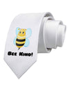 Bee Kind Printed White Necktie