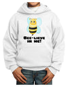 Bee-lieve In Me Youth Hoodie Pullover Sweatshirt-Youth Hoodie-TooLoud-White-XL-Davson Sales