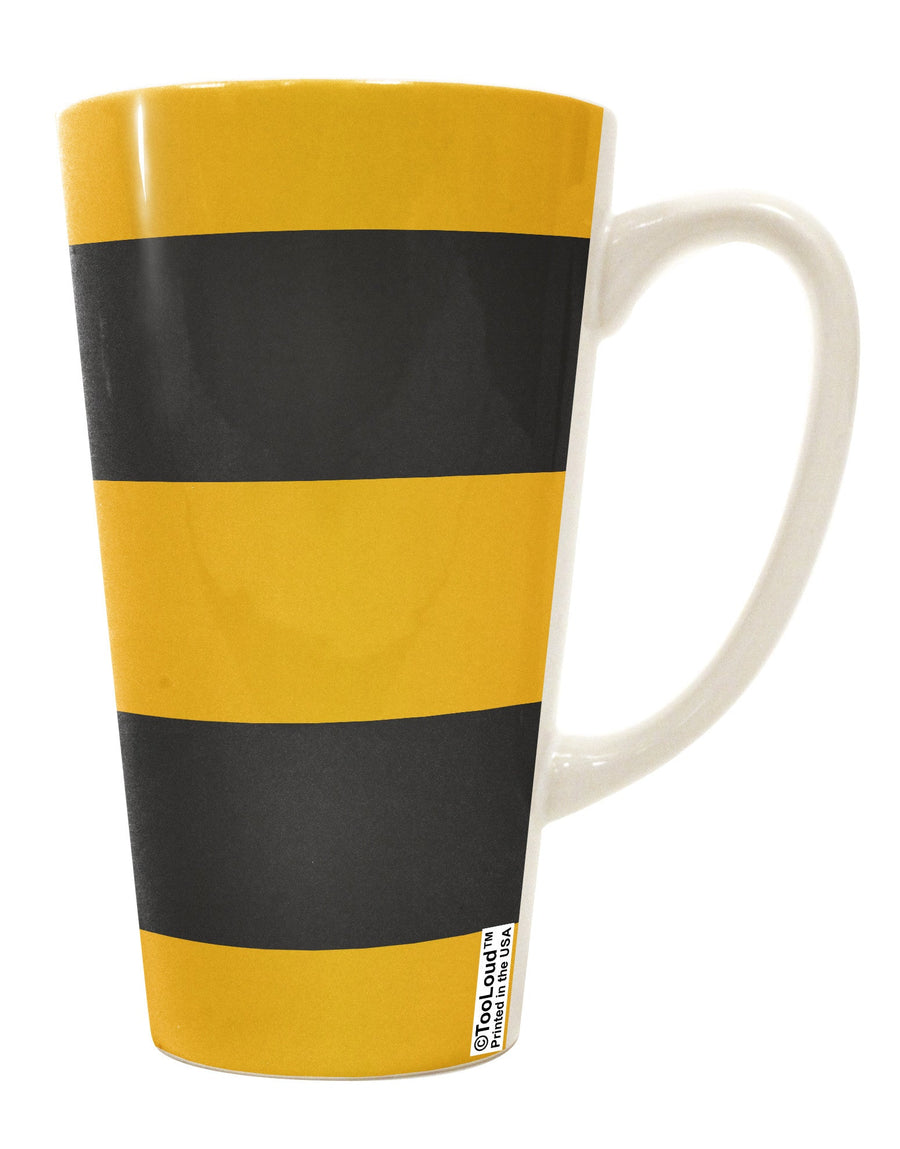 Bee Stripe Costume 16 Ounce Conical Latte Coffee Mug - Expertly Crafted Drinkware TooLoud-Conical Latte Mug-TooLoud-White-Davson Sales