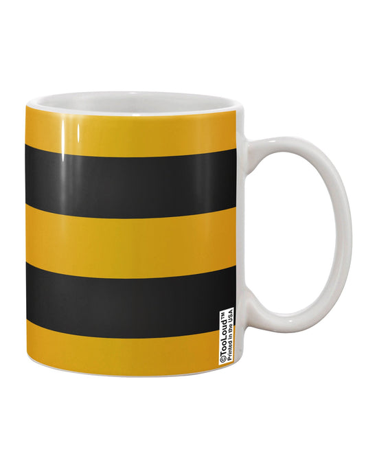 Bee Stripe Costume Printed 11 oz Coffee Mug - Expertly Crafted Drinkware TooLoud-11 OZ Coffee Mug-TooLoud-White-Davson Sales