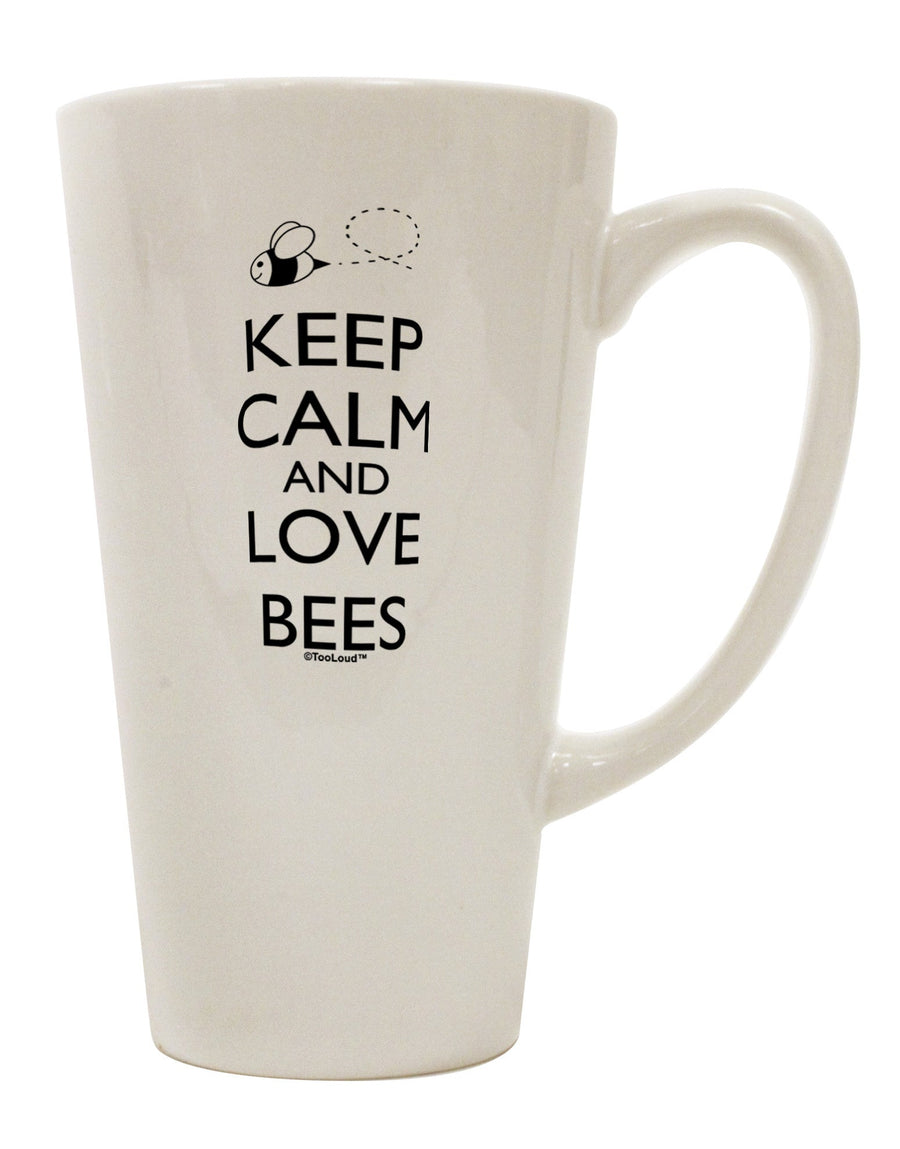 Bee-utifully Crafted 16 Ounce Conical Latte Coffee Mug - TooLoud-Conical Latte Mug-TooLoud-White-Davson Sales