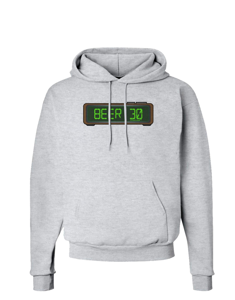 Beer 30 - Digital Clock Hoodie Sweatshirt by TooLoud-Wall Clock-TooLoud-White-Small-Davson Sales