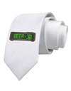 Beer 30 - Digital Clock Printed White Necktie by TooLoud