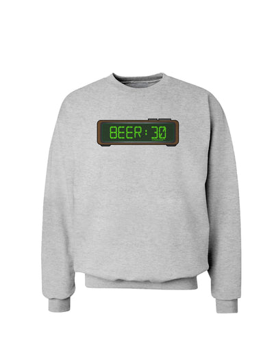 Beer 30 - Digital Clock Sweatshirt by TooLoud-Wall Clock-TooLoud-AshGray-Small-Davson Sales